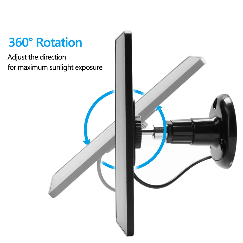 5V 10W Solar Panel, 3609 Rotation Adjust the direction for maximum sunlight