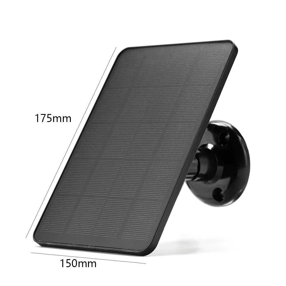 5V 10W Solar Panel for Security Camera / Light With Micro USB+Type-C 2in1 Port
