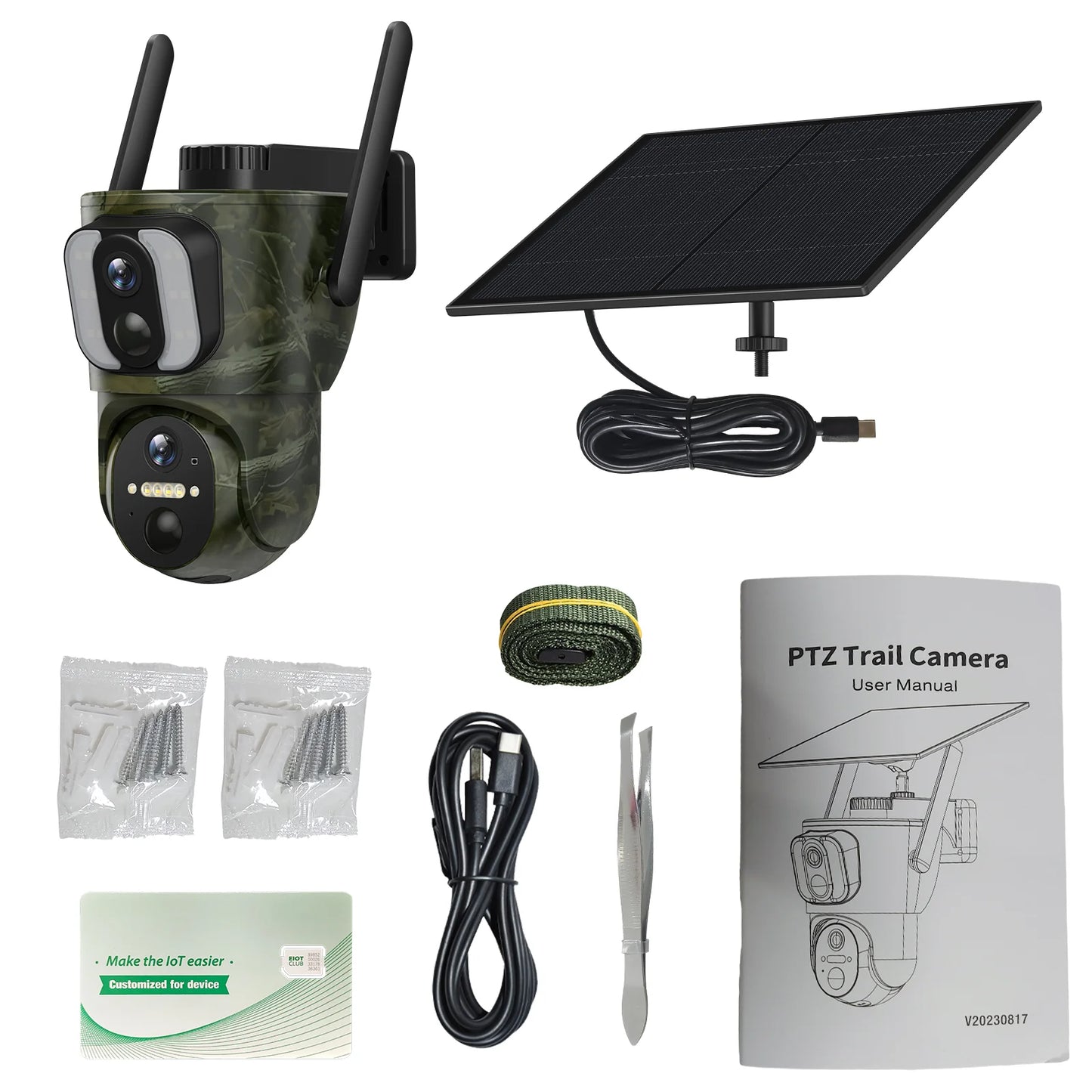 Campark TC26 4G LTE 1080P Dual Lens Solar Trail Camera