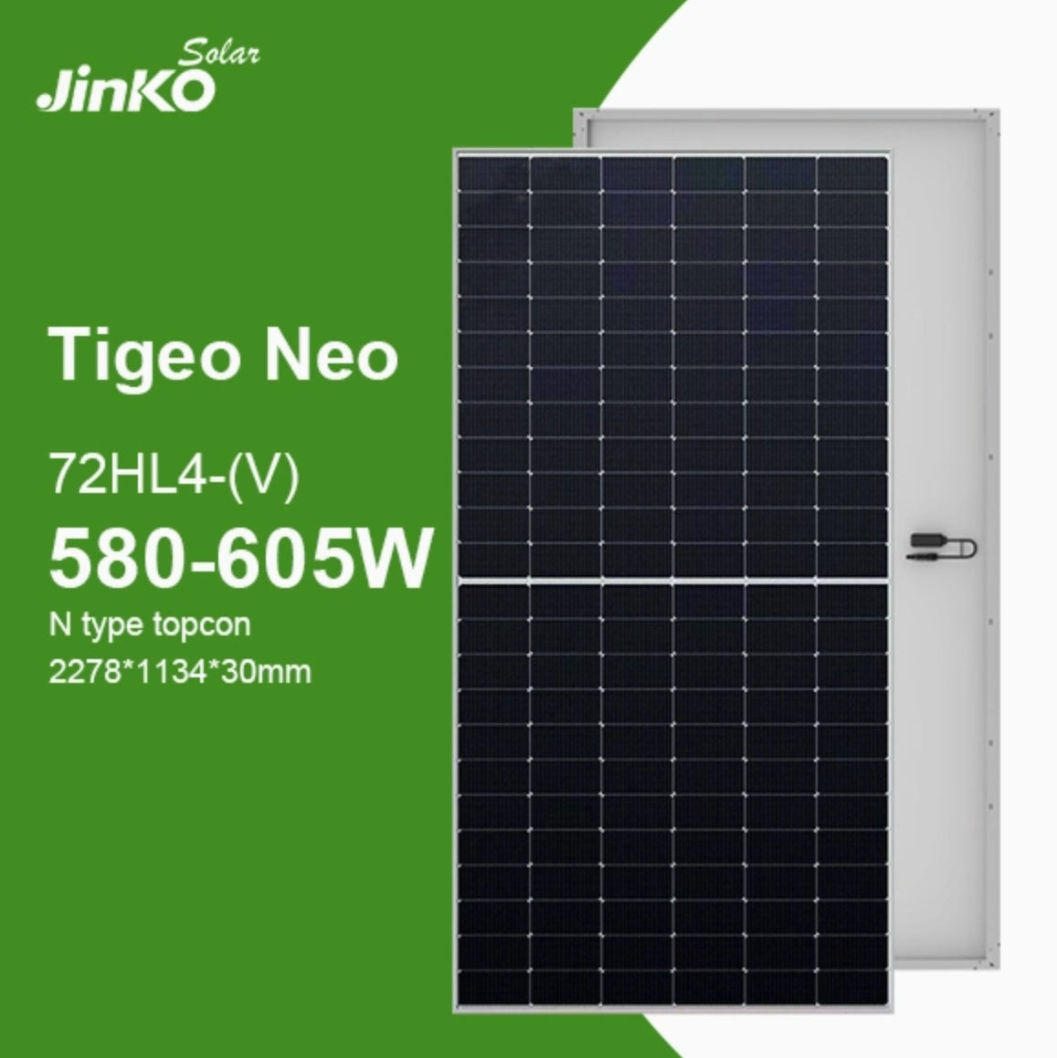 Jinko 605W Solar Panel (580-605 Watt) – TSolar