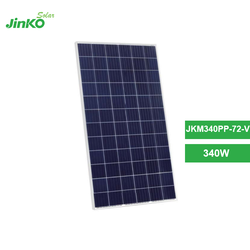 Jinko 340W Solar Panel, A high-efficiency Jinko 340W solar panel (JKM340PP-72-V) with excellent performance and durability.