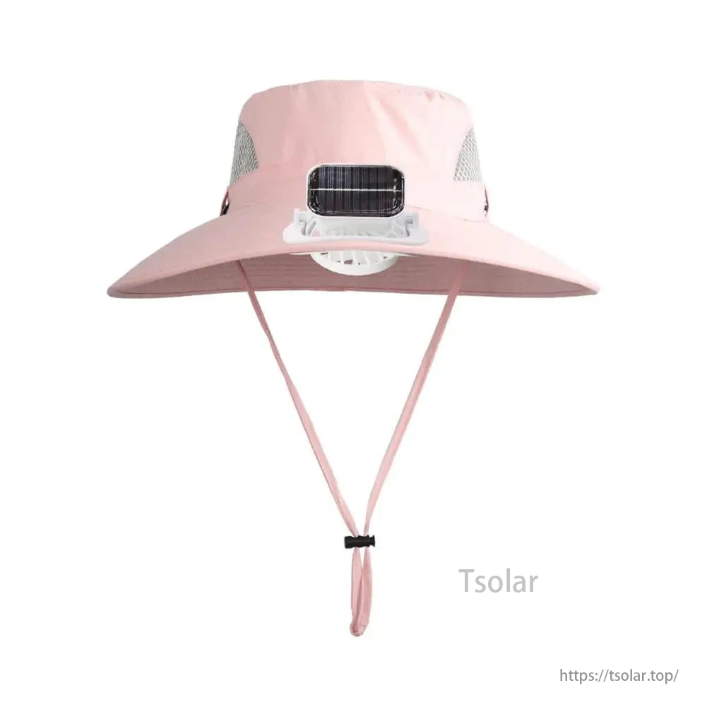 Kids Solar Powered Fan Sun Hat – Wide Brim UV Protection Hat with Mesh Ventilation, Adjustable Fit for Boys Outdoor Play, Travel, Camping