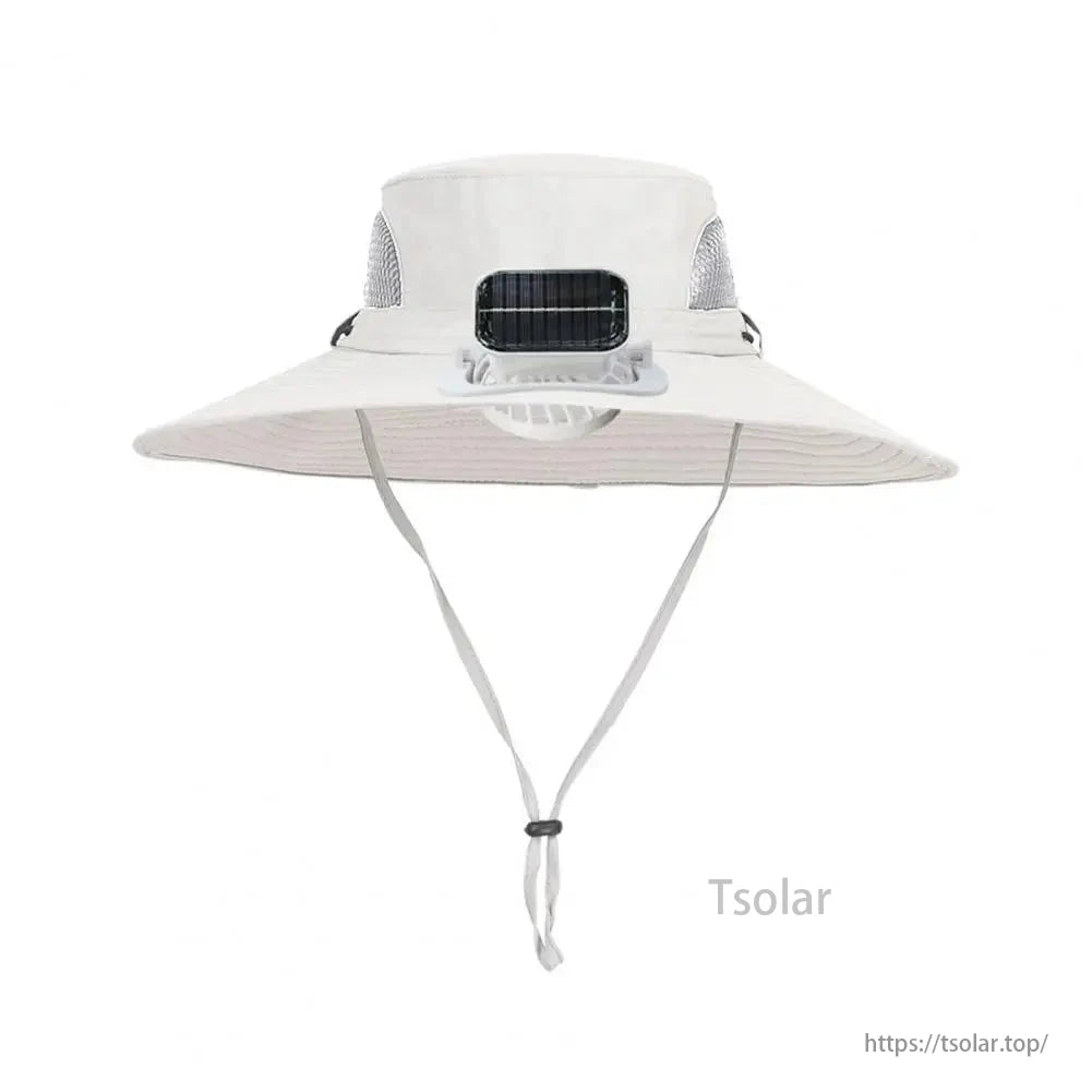Kids Solar Powered Fan Sun Hat – Wide Brim UV Protection Hat with Mesh Ventilation, Adjustable Fit for Boys Outdoor Play, Travel, Camping