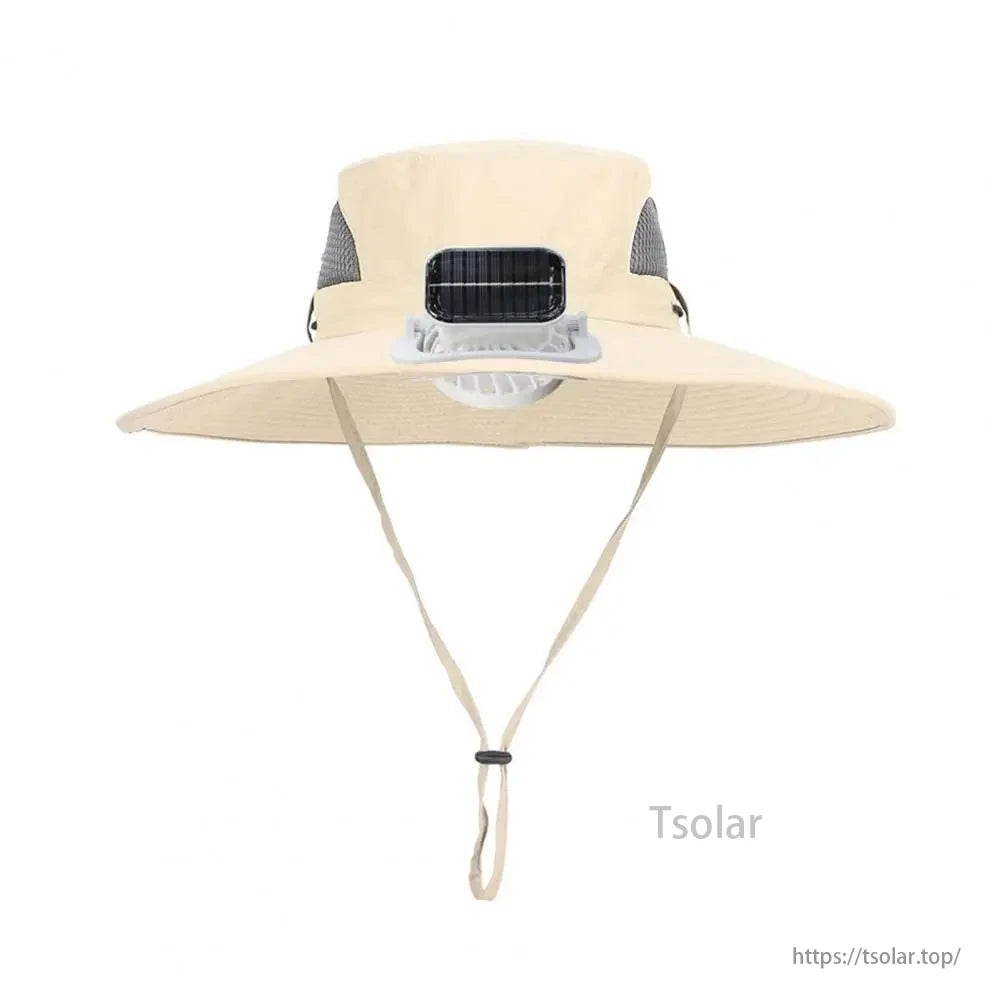 Kids Solar Powered Fan Sun Hat – Wide Brim UV Protection Hat with Mesh Ventilation, Adjustable Fit for Boys Outdoor Play, Travel, Camping