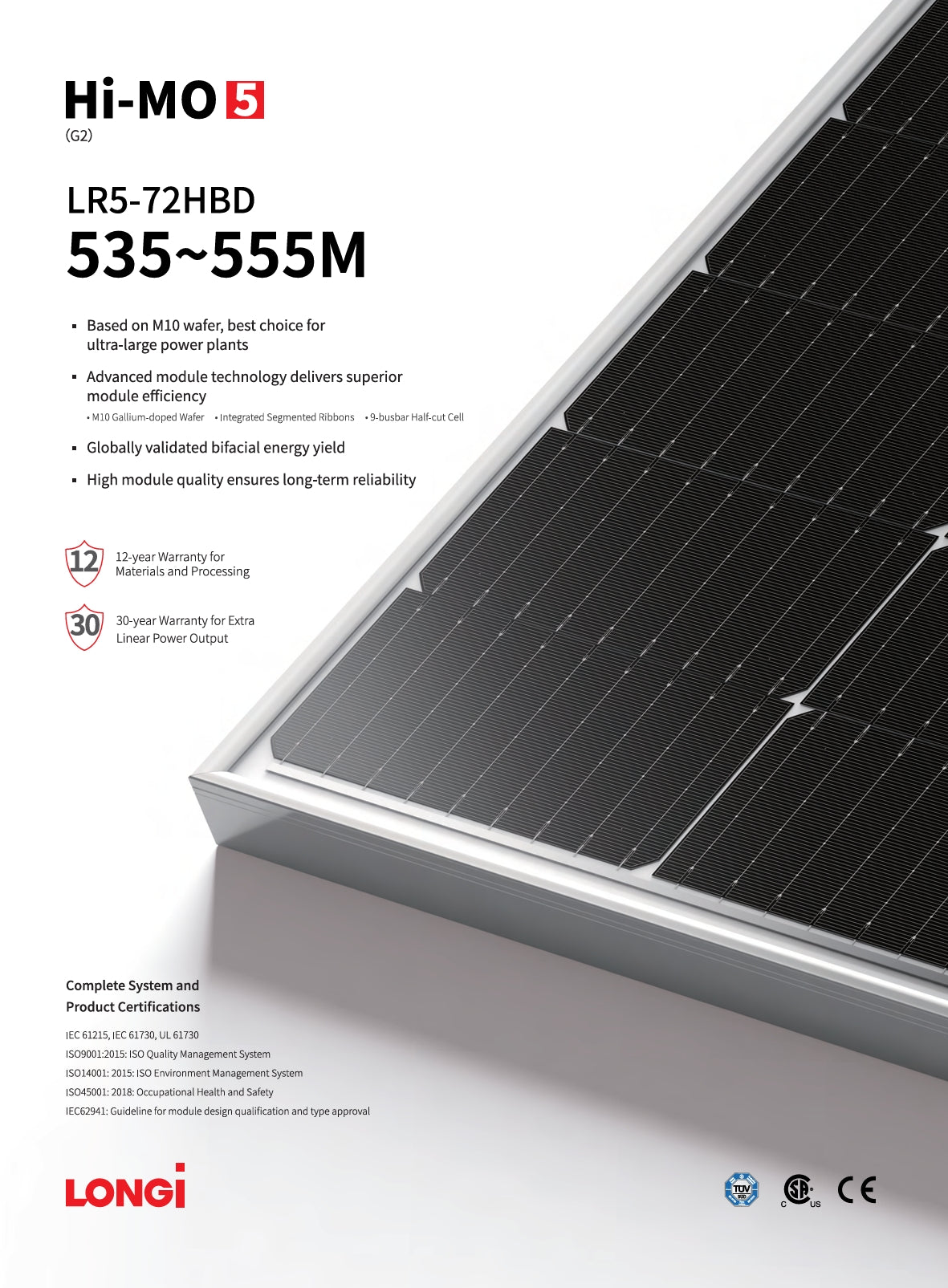 LonGi 545W Solar Panel offers superior module efficiency with M1O wafers, segmented ribbons, and bifacial energy yield.