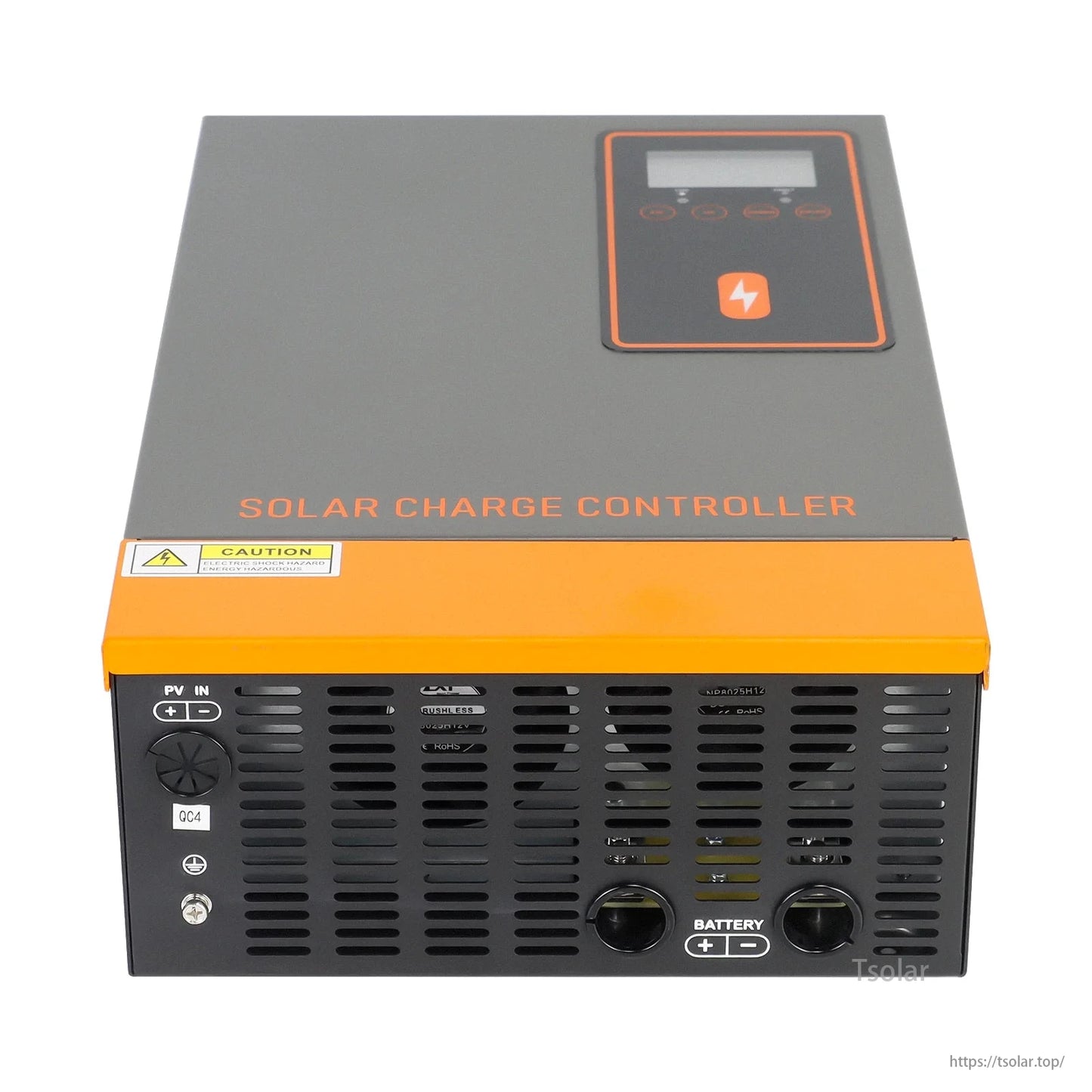 PowMr 140A 48V MPPT Solar Charge Controller, PowMr 140A 48V MPPT solar charge controller, 6500W input, 450V max PV, suits lithium/lead-acid batteries, with PV IN/BATTERY ports.