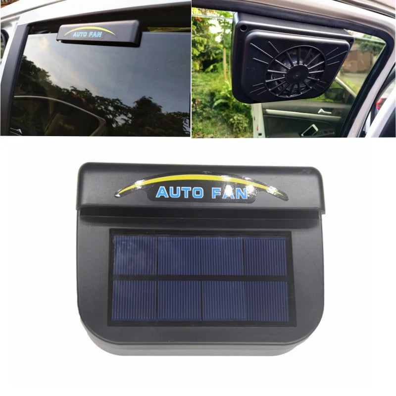 Auto Solar Powered Fan for Car Window – Energy Saving Clean Air Exhaust Ventilador
