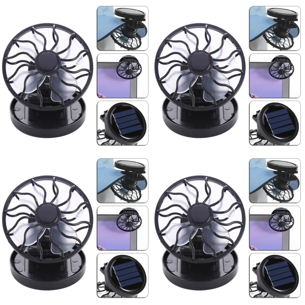 Mini Solar Clip Fan for Hat – Portable 2800RPM Cooling Fan with Round Panel, Built-in Battery, Ideal for Travel, Hiking, Camping, Fishing, Golf