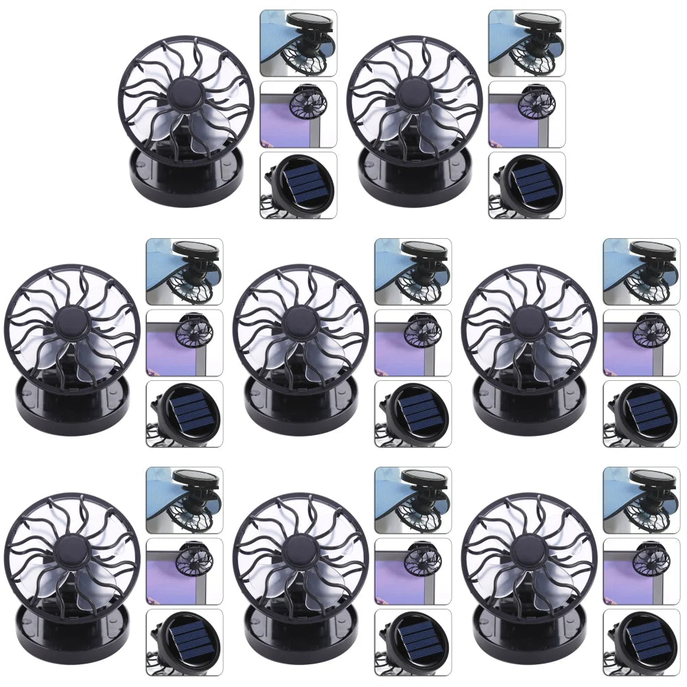 Mini Solar Clip Fan for Hat – Portable 2800RPM Cooling Fan with Round Panel, Built-in Battery, Ideal for Travel, Hiking, Camping, Fishing, Golf