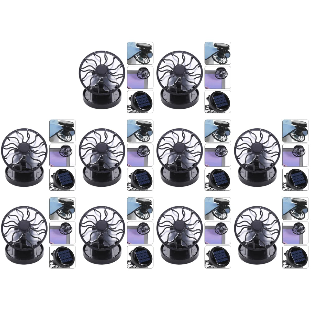 Mini Solar Clip Fan for Hat – Portable 2800RPM Cooling Fan with Round Panel, Built-in Battery, Ideal for Travel, Hiking, Camping, Fishing, Golf