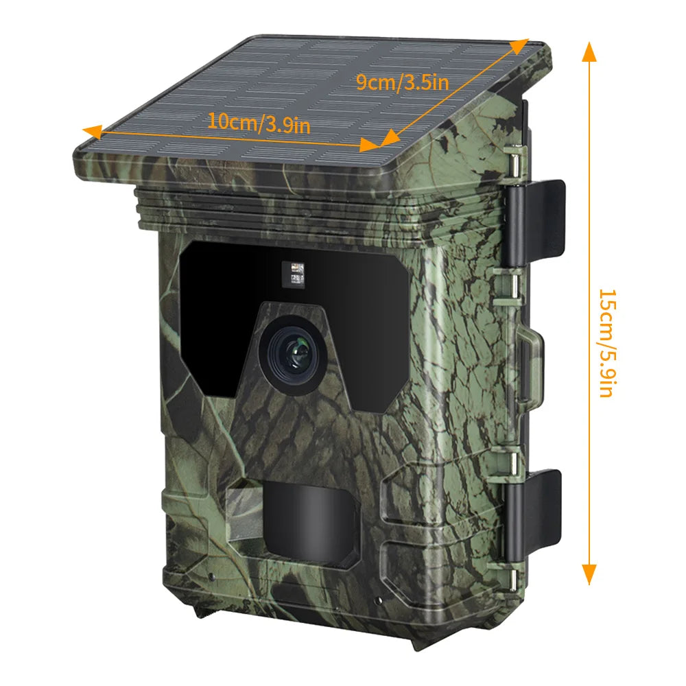 Tomshoo 30MP 4G Solar Trail Camera for Hunting With 256G Support, Night Vision