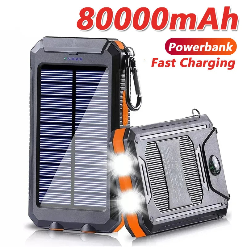 TSolar 80000mAh Solar Power Bank, 80000mAh Solar Power Bank Fast Charging