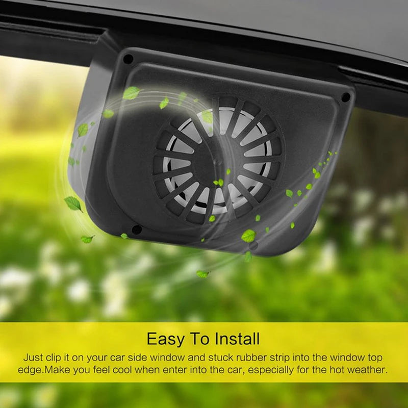 Auto Solar Powered Fan for Car Window – Energy Saving Clean Air Exhaust Ventilador