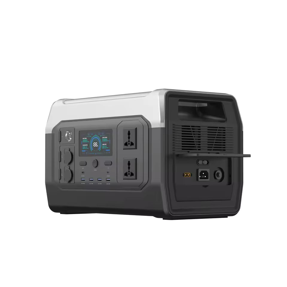 X-Power1000 1800W Portable Solar Generator Power Station, 320000mAh LiFePO₄, 220V 50Hz, Fast 1-Hour Recharge, Outdoor & Emergency Backup
