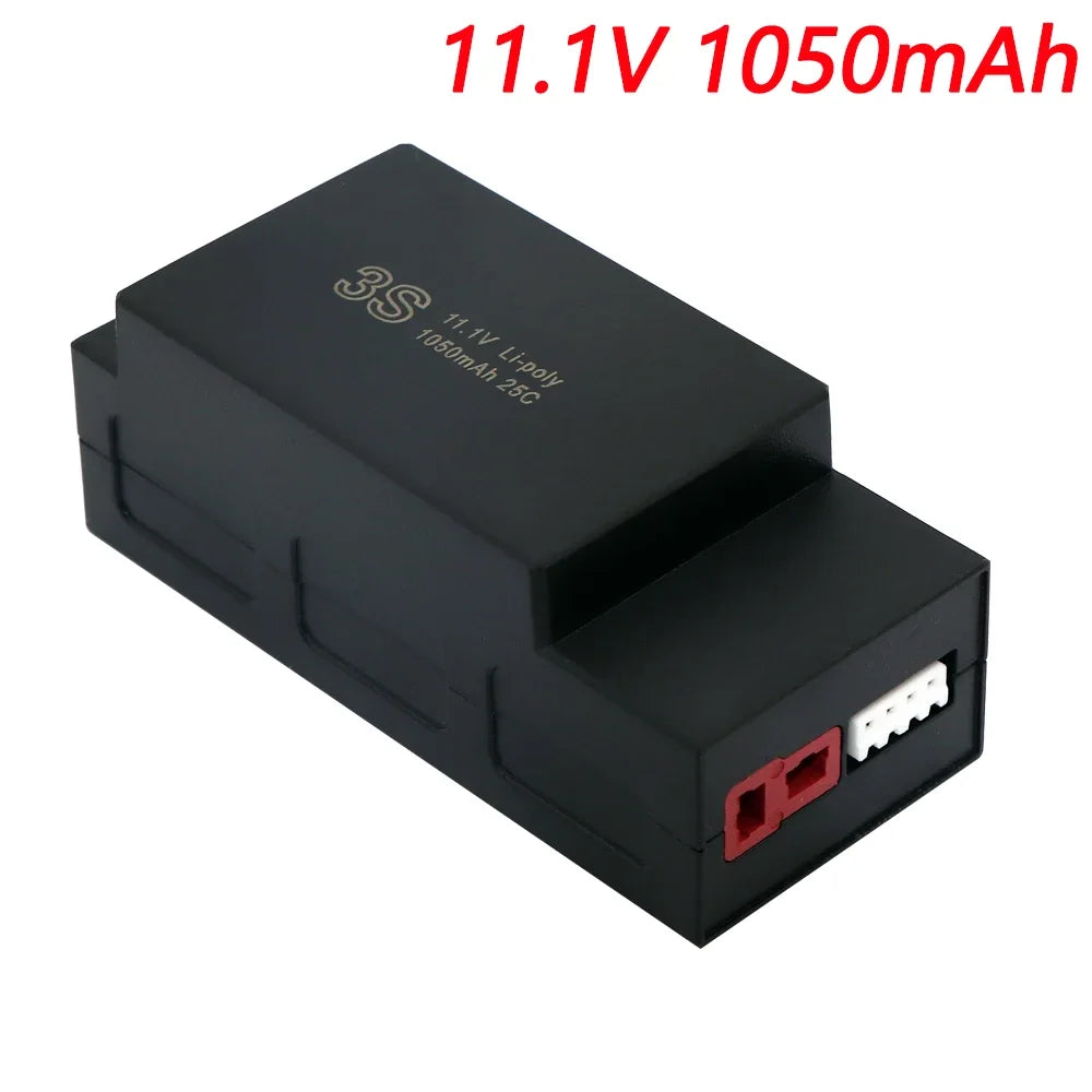 3S 11.1V 1050mAh LiPo Battery, 3S 11.1V 1050mAh Li-poly battery, 25C discharge rate, designed as a replacement pack for RC cars.