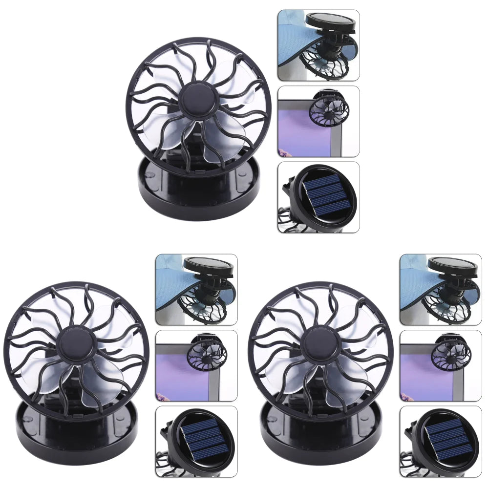 Mini Solar Clip Fan for Hat – Portable 2800RPM Cooling Fan with Round Panel, Built-in Battery, Ideal for Travel, Hiking, Camping, Fishing, Golf