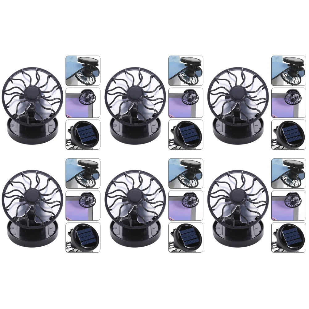 Mini Solar Clip Fan for Hat – Portable 2800RPM Cooling Fan with Round Panel, Built-in Battery, Ideal for Travel, Hiking, Camping, Fishing, Golf