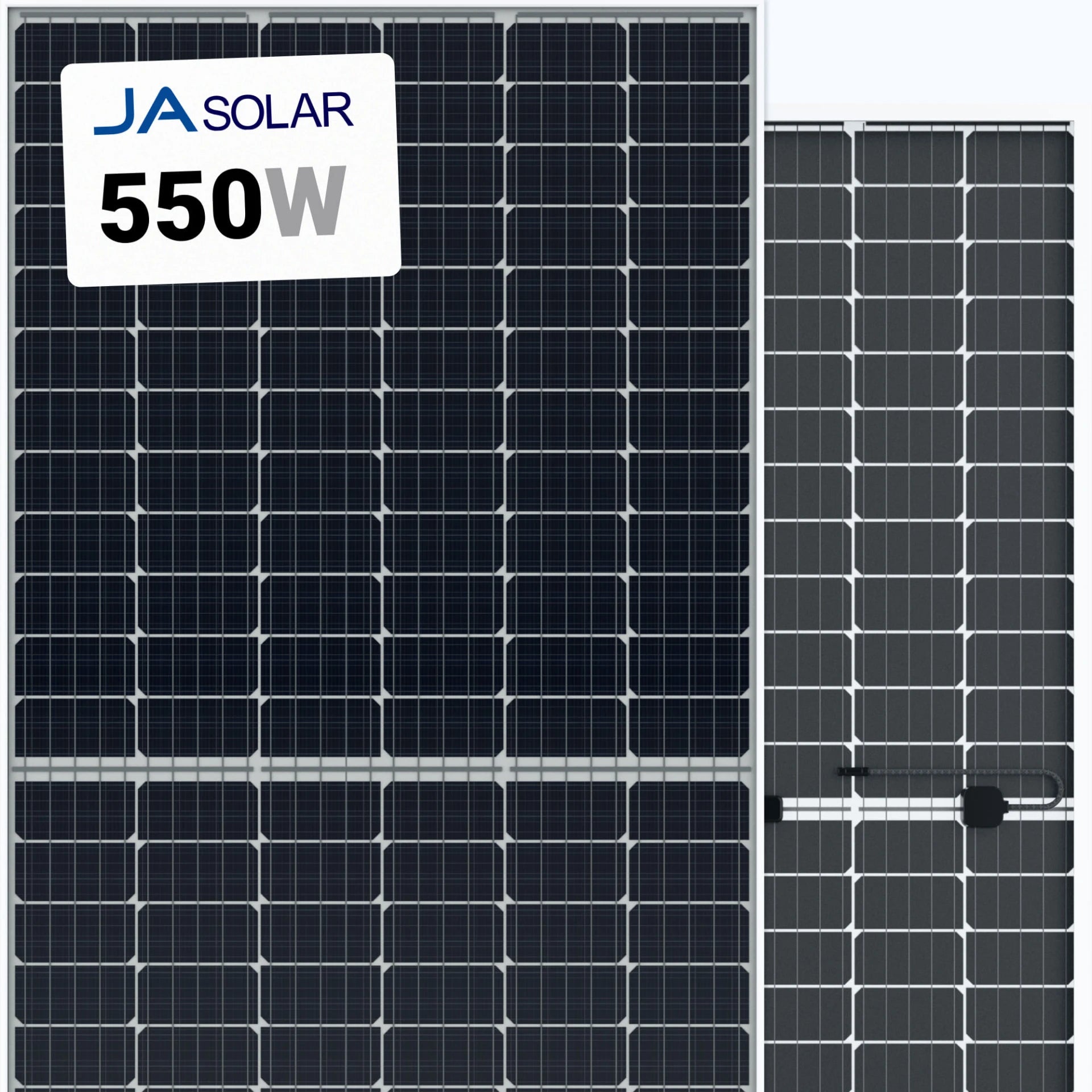 JA Solar 550W Solar Panel, High-performance JA Solar panel with 525-550 watt output, ideal for residential and commercial solar power systems.