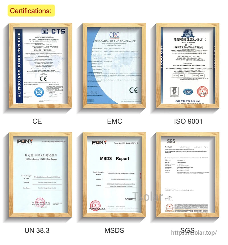 The 102050 3.7V LiPo battery meets CE, EMC, ISO 9001, UN 38.3, MSDS, and SGS certifications, ensuring compliance, safety, quality, proper testing, and material safety. (24 words)