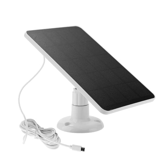 5V 10W Solar Panel for Security Camera / Light With Micro USB+Type-C 2in1 Port