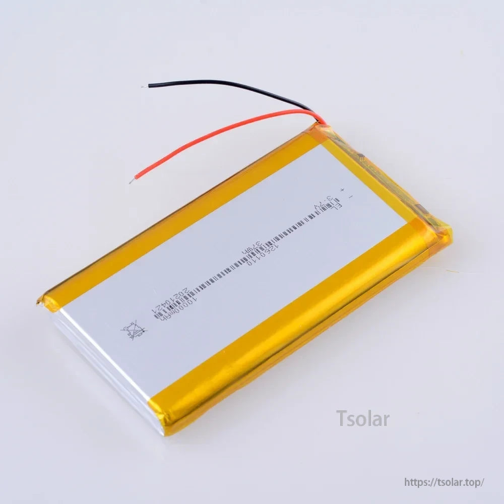 1260110 Lithium Polymer Battery, This Lithium Polymer Battery (model 1260110) is a 3.7V, 10000mAh rechargeable Li-Po/Li-ion cell designed for DIY builds.