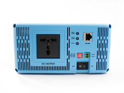 Epever off-grid pure sine wave inverter with AC output socket, RJ45 port, status LEDs, and power switch