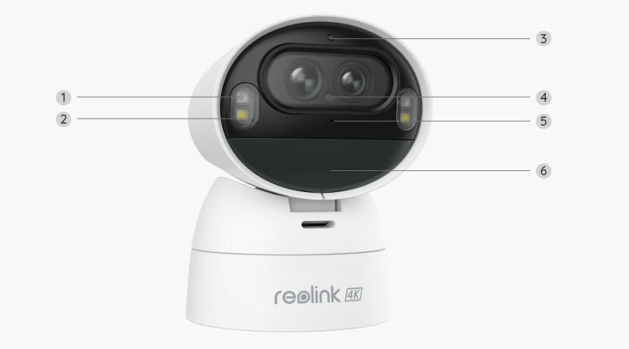 Reolink Argus Track 4K Solar Camera - 2.4/5GHz WiFi 8MP Color Night Vision PTZ Security Camera With 6W Adjustable Solar Panel