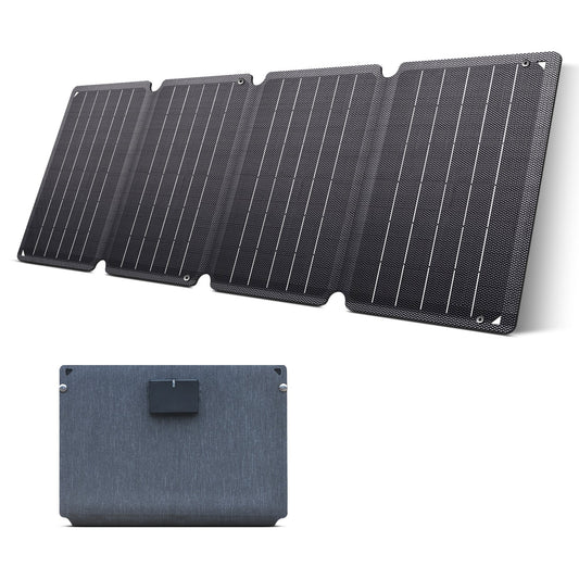 CTOLITY SPC36 36W Foldable Solar Panel, USB-C/USB-A 5V 3A, 23% A+ Mono ETFE, IP65 Waterproof Portable Charger