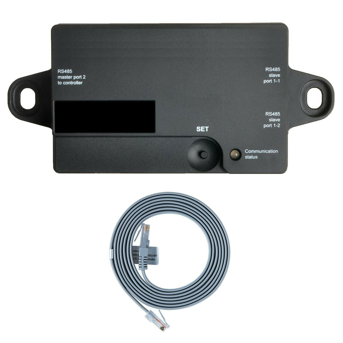 Epever PAL-ADP-50AN PT adapter with RS485 master and dual slave ports, SET button, status LED, and cable