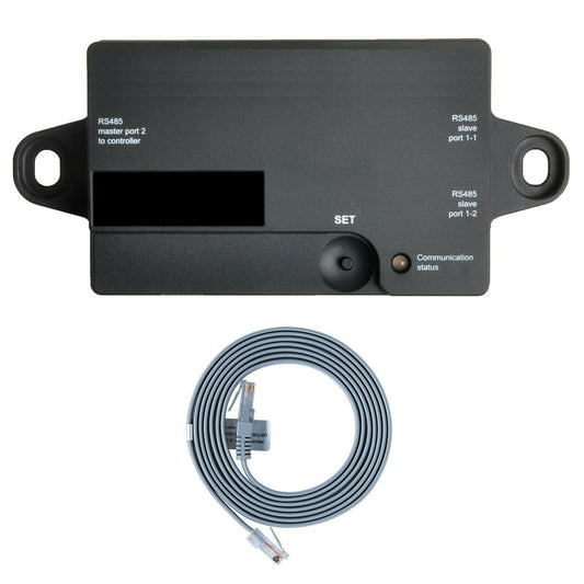 Epever PAL-ADP-50AN PT adapter with RS485 master and dual slave ports, SET button, status LED, and cable