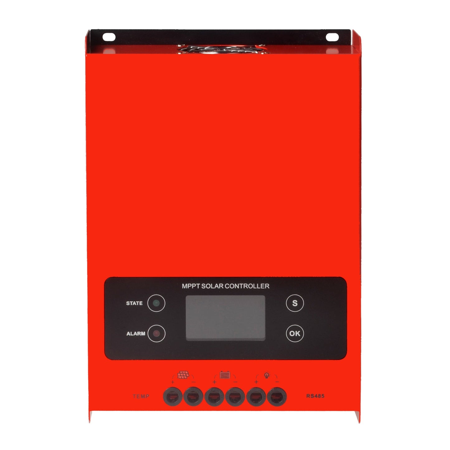 ESMART ESF48H60 MPPT solar charge controller with LCD display, status LEDs, buttons, and lower terminal ports
