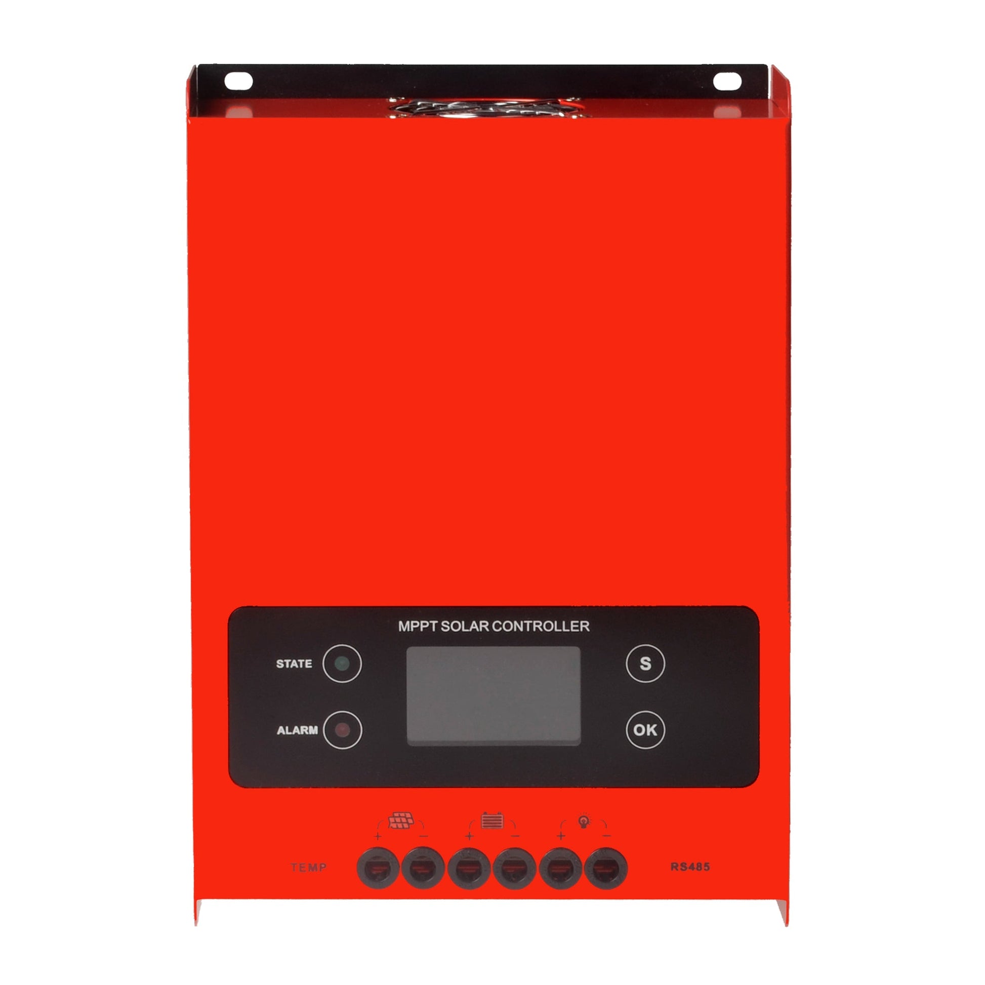 ESMART ESF48H60 MPPT solar charge controller with LCD display, status LEDs, buttons, and lower terminal ports