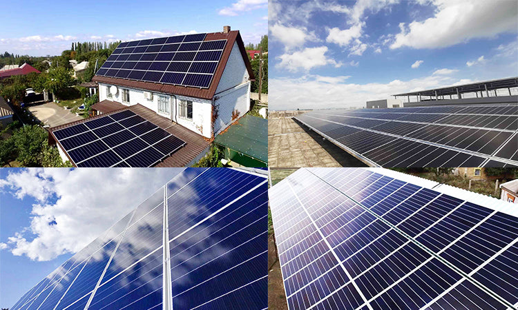 Bluesun 700 Watt Solar Panel, Captures sunlight from both sides of the panel, increasing energy generation.