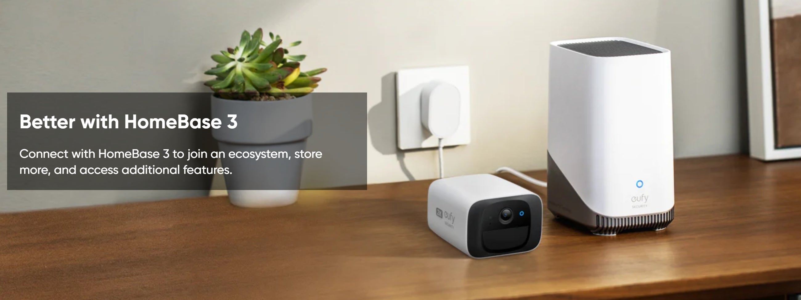 eufy C210 2K Solar Security Camera, Connect with HomeBase 3 to join an ecosystem, store more, and access additional features