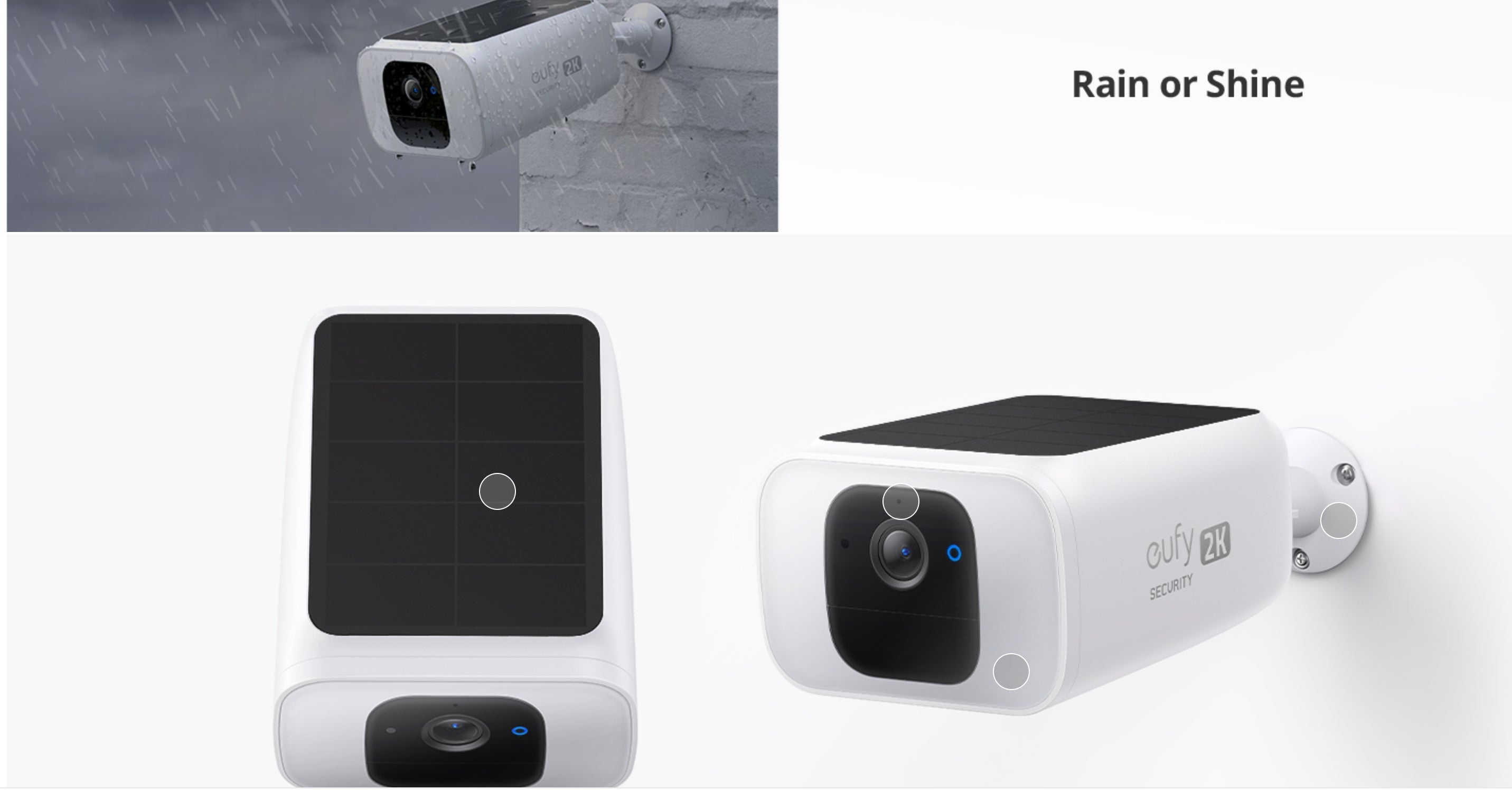 eufy S40 2K Solar Security Camera, the color night vision picks out details in the darkness up to 8 meters away.