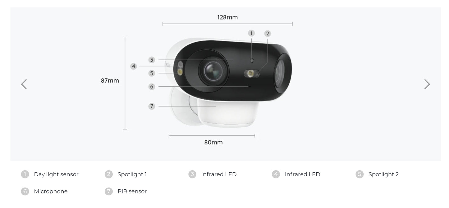 Reolink Argus 4 Solar Camera, Security camera features motion detection and sensing technology for day/night operation.