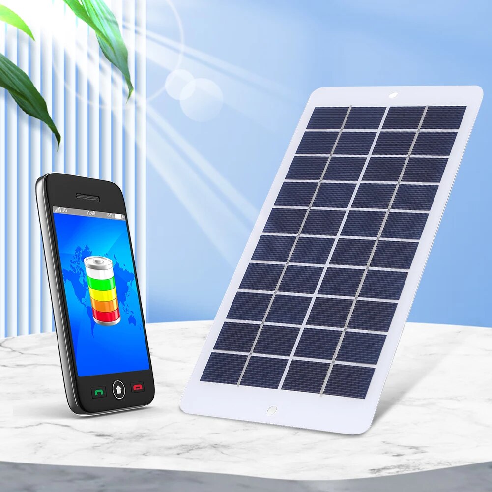 5V 20W Portable Solar Panel - Type-C/USB Battery Charger Lightweight Mobile Phone Charging Bank for Camping Backpacking Hiking
