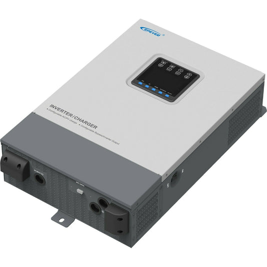 EPEVER UPower-Hi 2000W Hybrid Inverter, EPEVER UPower-Hi hybrid inverter/charger with top LCD display panel and front wiring ports