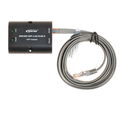 EPEVER 2.4G WiFi RJ45 adapter module with Link/Power LEDs and attached RJ45 cable for RS485 connection