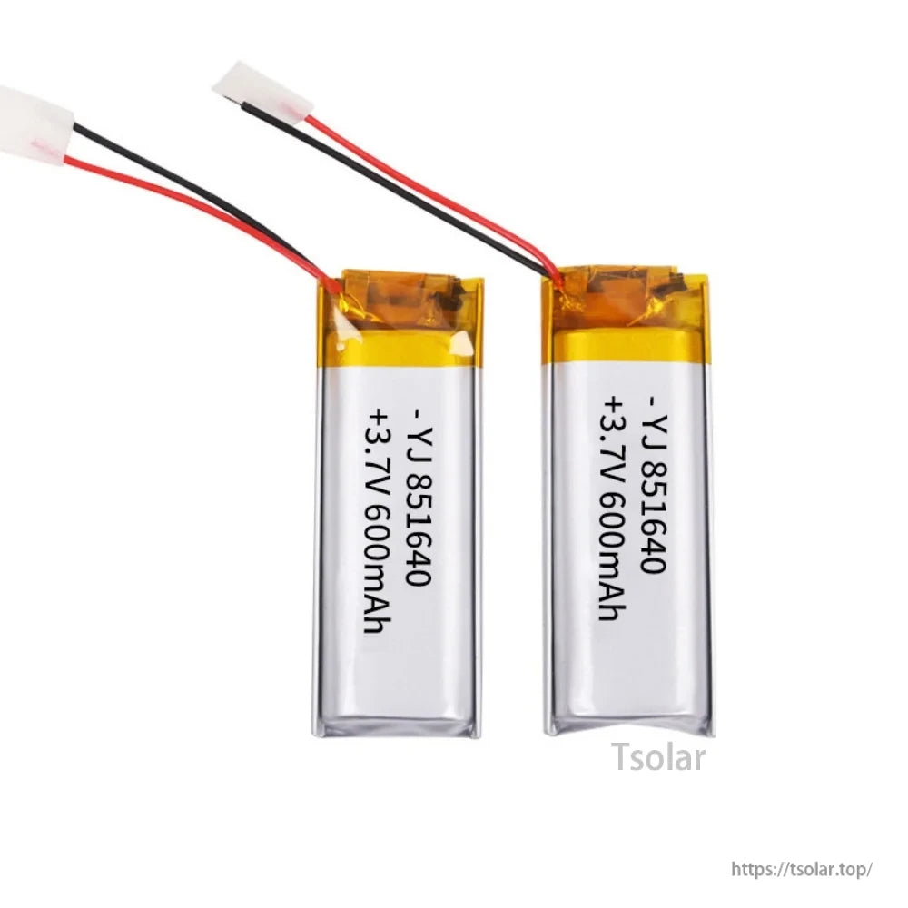 3.7V 600mAh LiPo Rechargeable Battery, This Polymer Lithium battery has a nominal capacity of 600mAh and is rated at 3.7V, suitable for rechargeable applications.