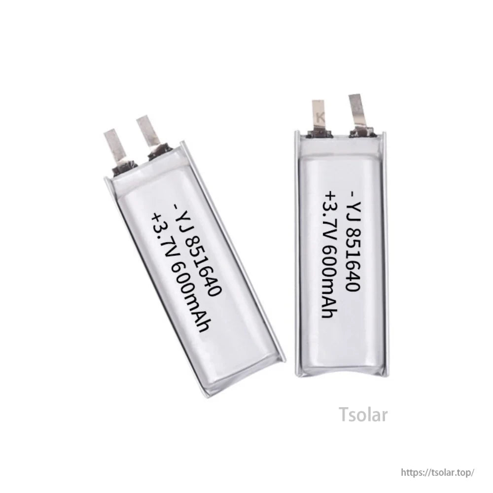3.7V 600mAh LiPo Rechargeable Battery, This Polymer Lithium battery is a Koonenda model 851640 rated 3.7V with approximately 600mAh nominal capacity.