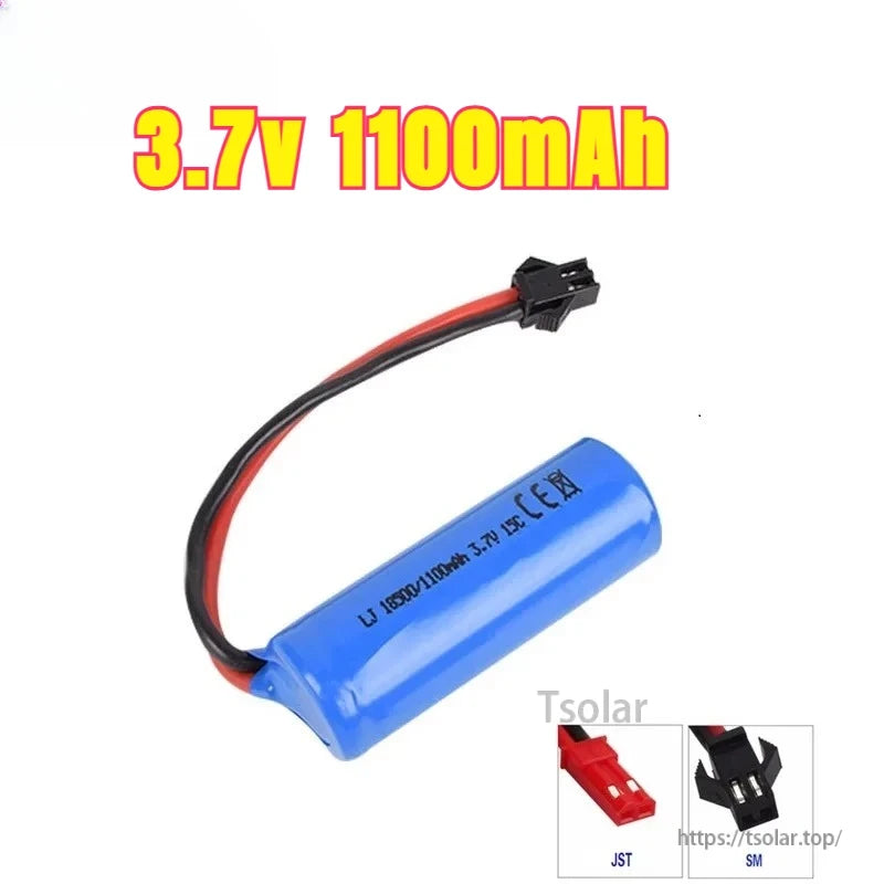 3.7V 1100mAh 18500 Li-Ion Battery, Rechargeable Li-Ion battery for S900 FT008 remote control helicopter/boat toys.