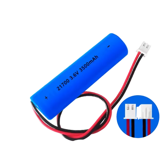 21700 3.7V 3500mAh Rechargeable Li-ion Battery with XH2.54 Connector or Wire Leads