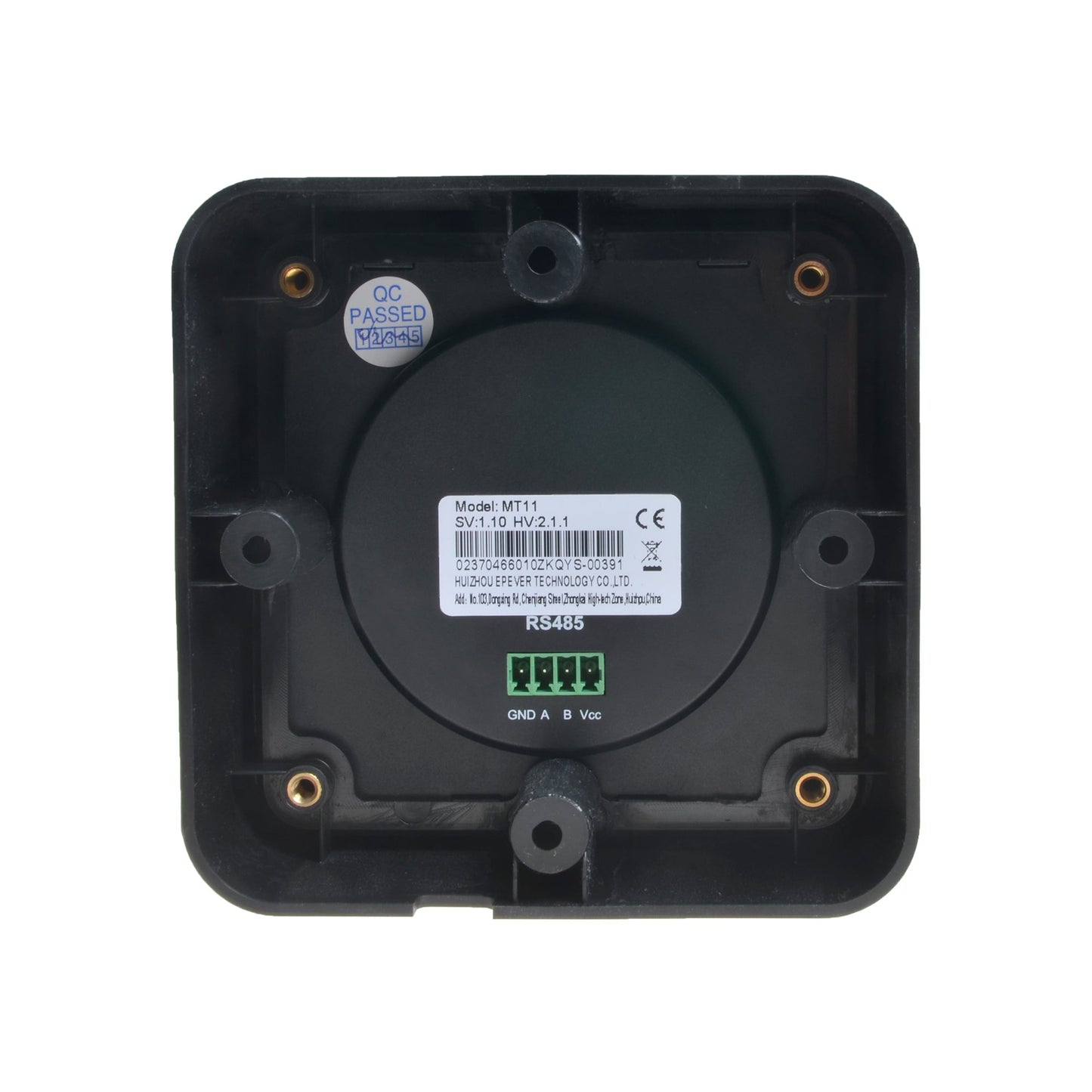 Back view of Epever MT11 remote meter with RS485 terminal block and mounting holes