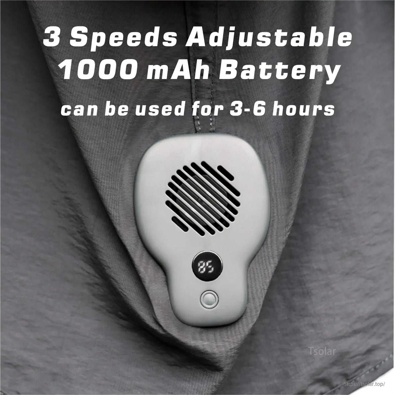 4-in-1 Sun Protection Hat, Adjustable speed fan with 1000 mAh battery for 3-6 hours use, plus sun protection hat.