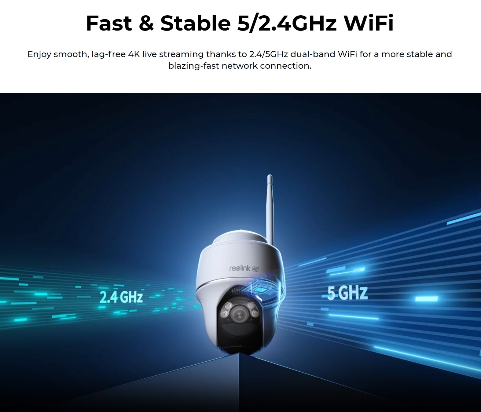 Stable 4K video streaming with dual-band Wi-Fi for a smooth, lag-free experience.