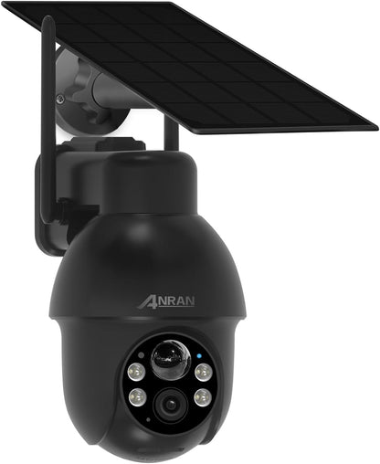 ANRAN Q3 Pro 2K 3MP Solar Security Camera - HD Wifi Outdoor 360° View Night Vision Smart Siren 2-Way Talk Alexa 6000mAh Build-in Solar Battery Camera