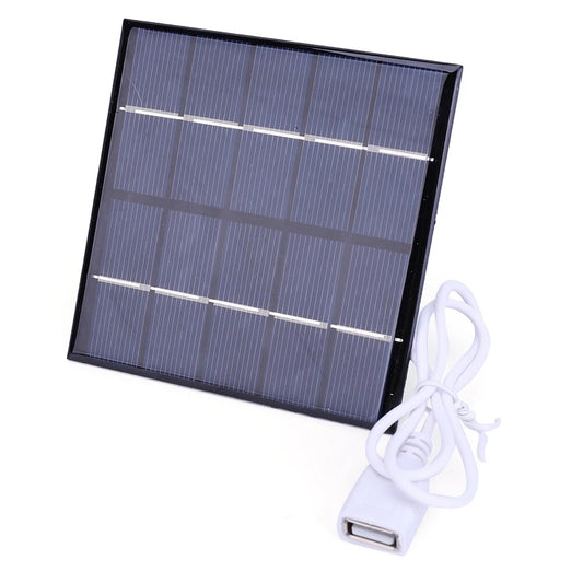 5V 5W Portable Solar Charging Panel - USB Output Lightweight Courtyard Lighting for Charger 3.7 Batteries