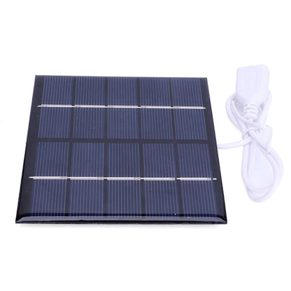 5V 5W Portable Solar Charging Panel - USB Output Lightweight Courtyard Lighting for Charger 3.7 Batteries