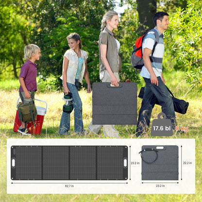 CTOLITY SPC200 200W Foldable Solar Panel, 23.7% Mono, IP65, MC4 to XT60/Anderson/5525, 20.5V 10A for Power Stations
